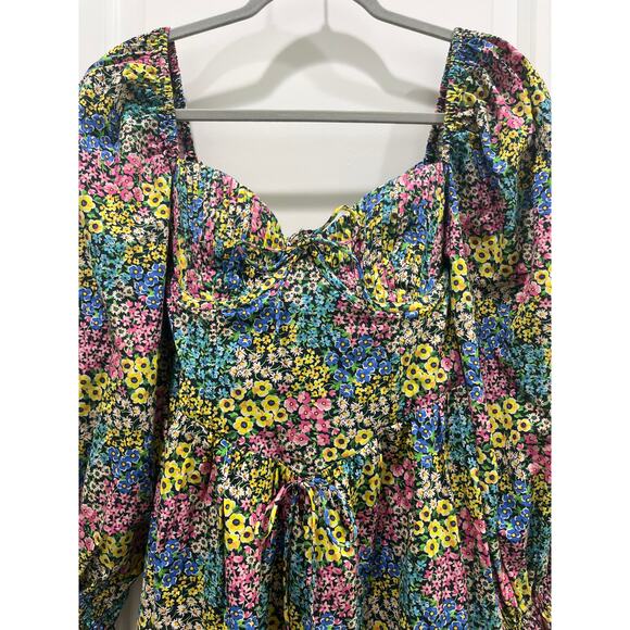 NWT For Love & Lemons Ruth Mini Dress in Blue Sz M - Picture 3 of 13